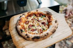 BBQ Chicken, Corn, Onion, Bacon and Cilantro Pizza