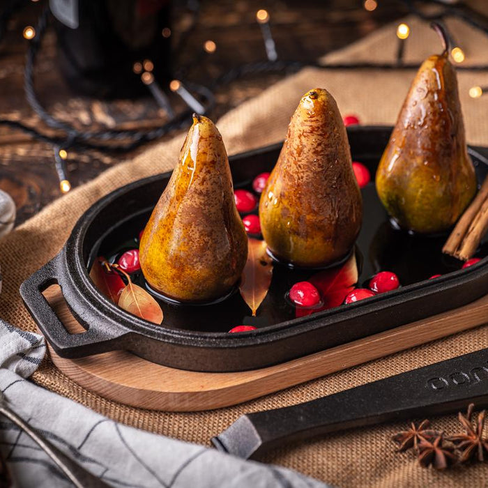 Baked Pears in Mulled Wine