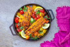 Diaspora Tandoori Fish with Burst Cherry Tomatoes