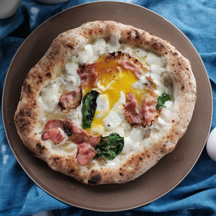Egg, Pancetta & Basil Pizza