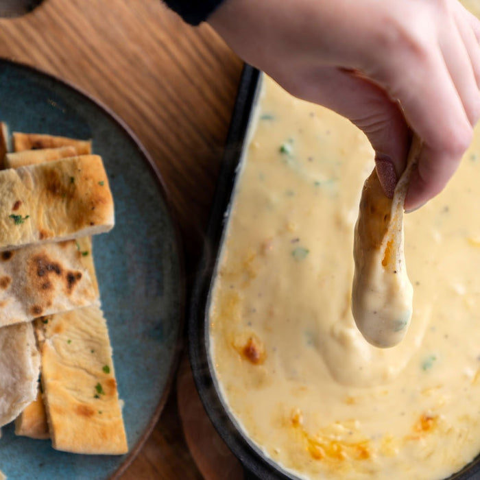 Baked Herby Cheese Fondue