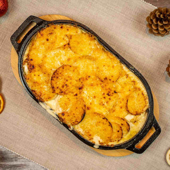 Skillet-Baked Cheesy Potato Gratin