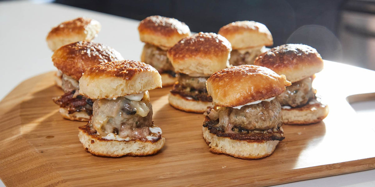 Cheesy Meatball Sliders With Caramelized Onions — Ooni Usa