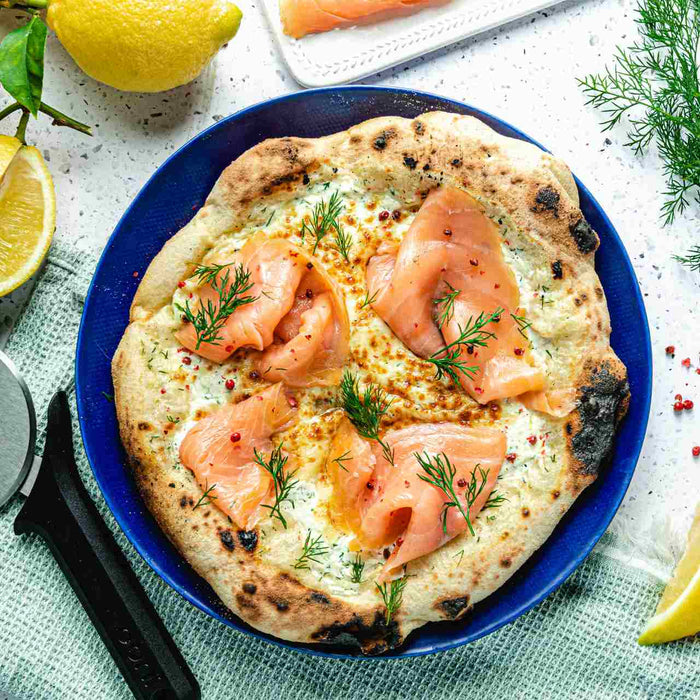 Nordic Pizza with Salmon, Dill and Crème Fraîche