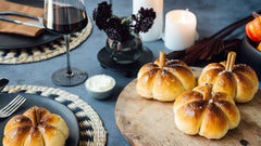 Pumpkin-shaped dinner rolls