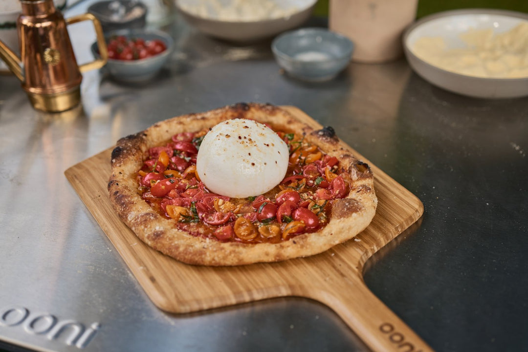 The Dough & Behold Signature Pizza (Margherita with Burrata)