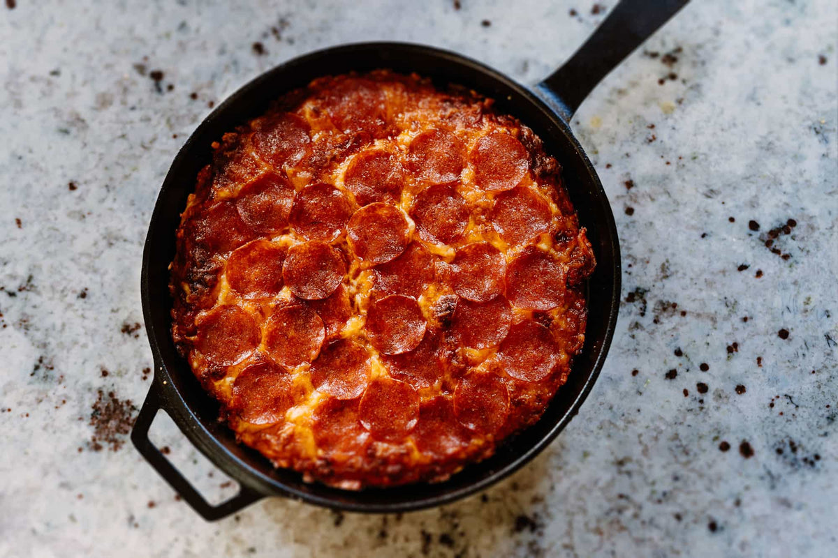 Cast Iron Skillet Pizza - Tornadough Alli