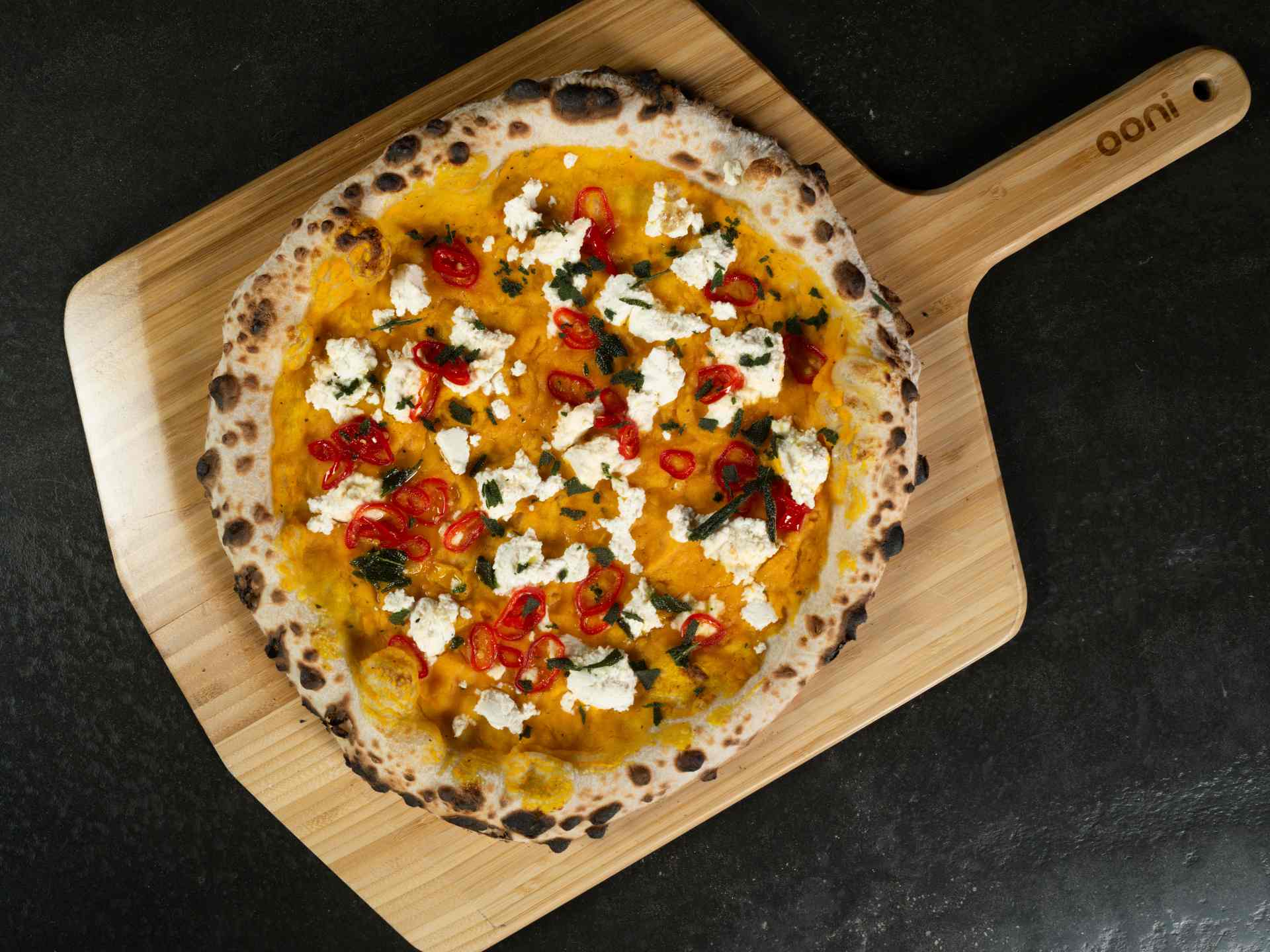 Vegan Ricotta, Candied Chilli & Roast Squash Sauce Pizza recipe — Ooni USA