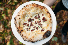 Roasted Chicken (Pie) Pizza with Bacon and Leeks