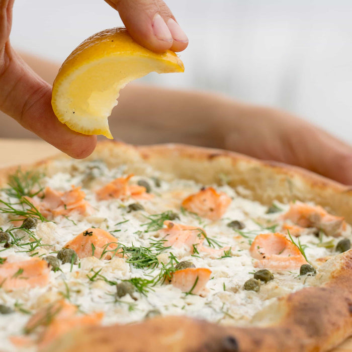Salmon, Cream Cheese, Dill & Caper Pizza Recipe