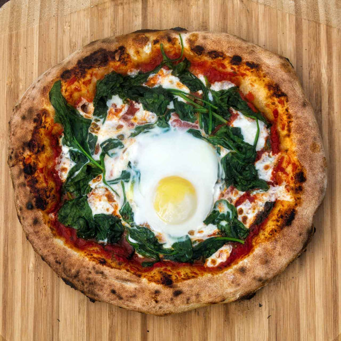 Spinach and Egg Pizza
