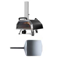 Ooni Karu 2 Pro and pizza peel against white background