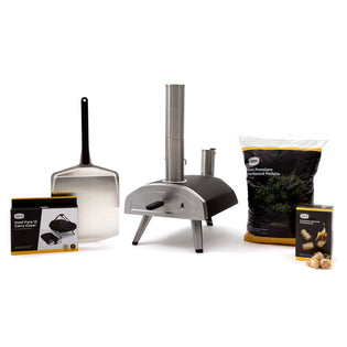 Ooni Fyra 12 Outdoor Wood Pellet Essential Pizza Oven Bundle