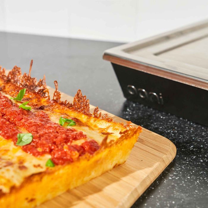 Detroit Pizza with Detroit-Style Pizza Pan  | Click this image to open up the product gallery modal. The product gallery modal allows the images to be zoomed in on.