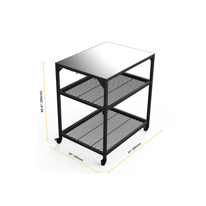 Ooni Medium Modular Table Measurements | Click this image to open up the product gallery modal. The product gallery modal allows the images to be zoomed in on.