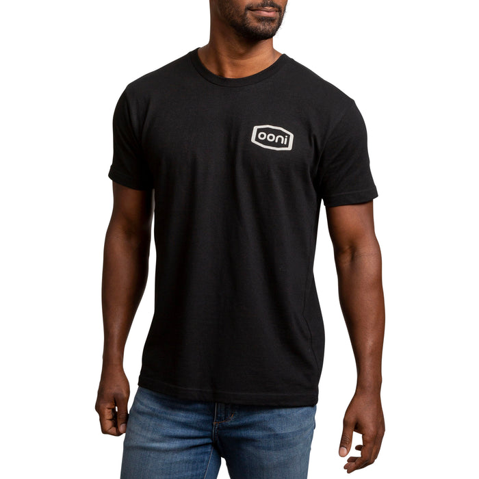 Ooni Badge T-shirt – Adult (Black) | Click this image to open up the product gallery modal. The product gallery modal allows the images to be zoomed in on.