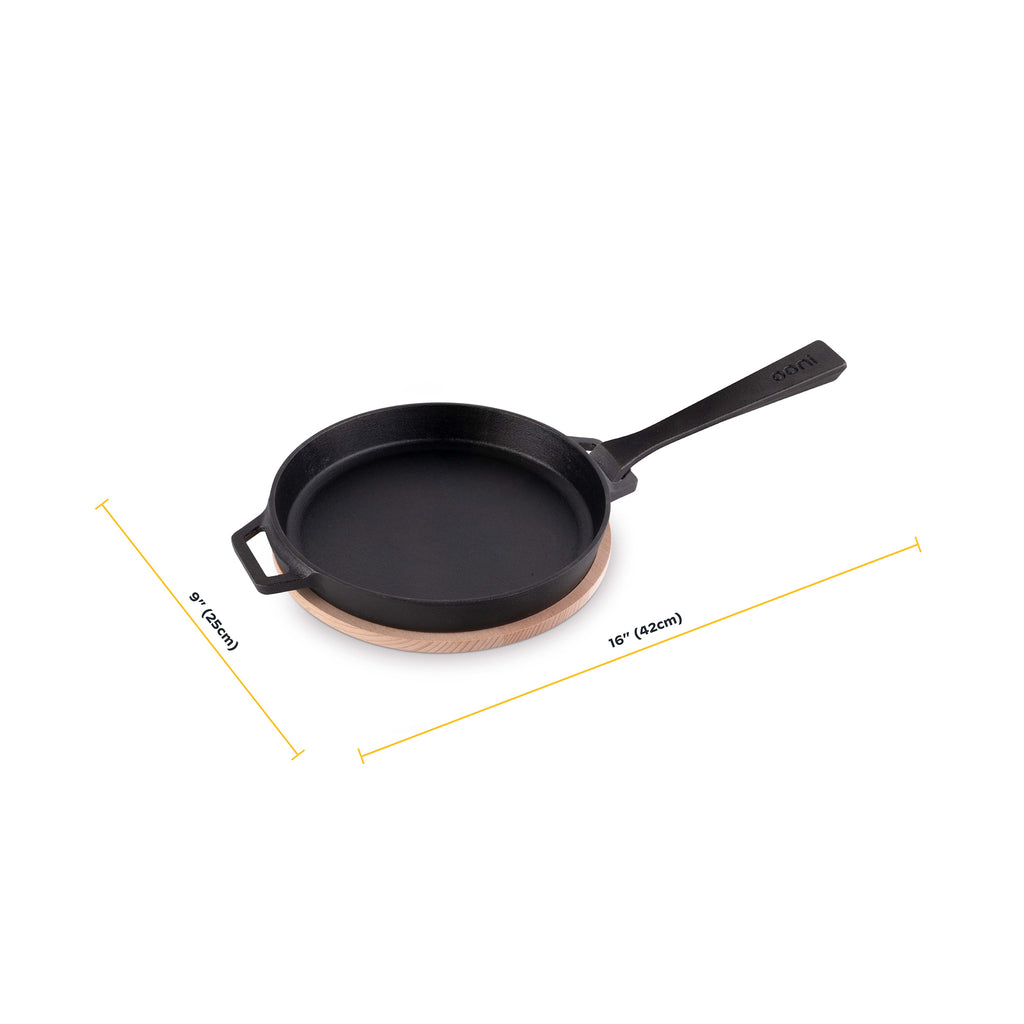  ooni Cast Iron Skillet - Cast Iron Pan - Cast Iron Skillet with  Removable Handle - Cast Iron Frying Pan - Pre-Seasoned Oven Safe: Home &  Kitchen