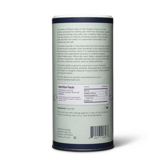 Jacobsens Kosher Sea Salt (1.8lb) | Click this image to open up the product gallery modal. The product gallery modal allows the images to be zoomed in on.