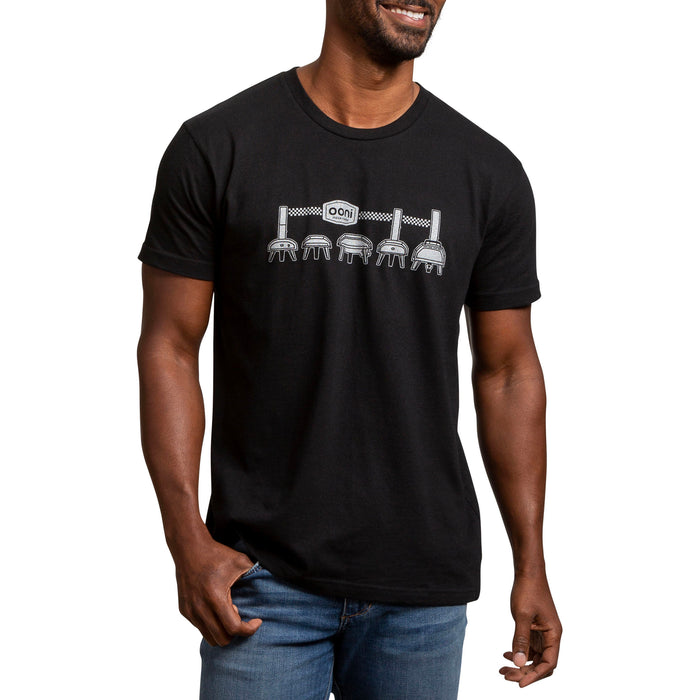 Ooni Oven T-shirt – Adult (Black) | Click this image to open up the product gallery modal. The product gallery modal allows the images to be zoomed in on.