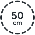 Up to 50cm